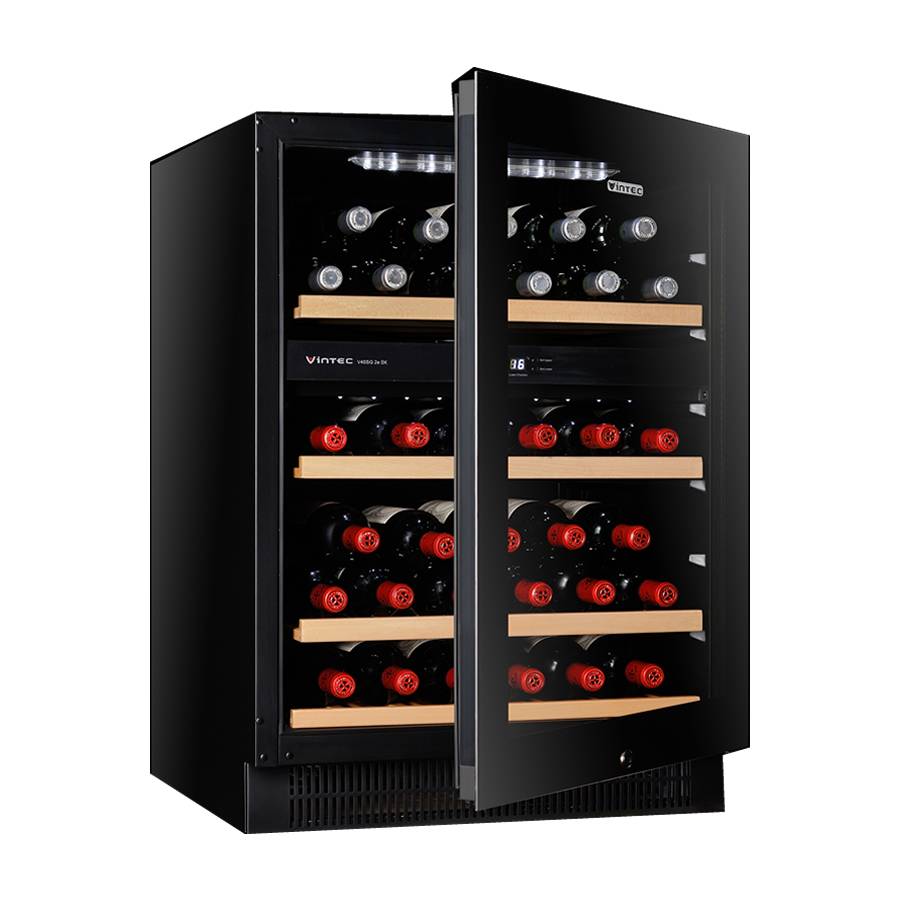 Vintec VWD050SBAX 40 Bottles Freestanding / Slotin Wine Cellar (Black