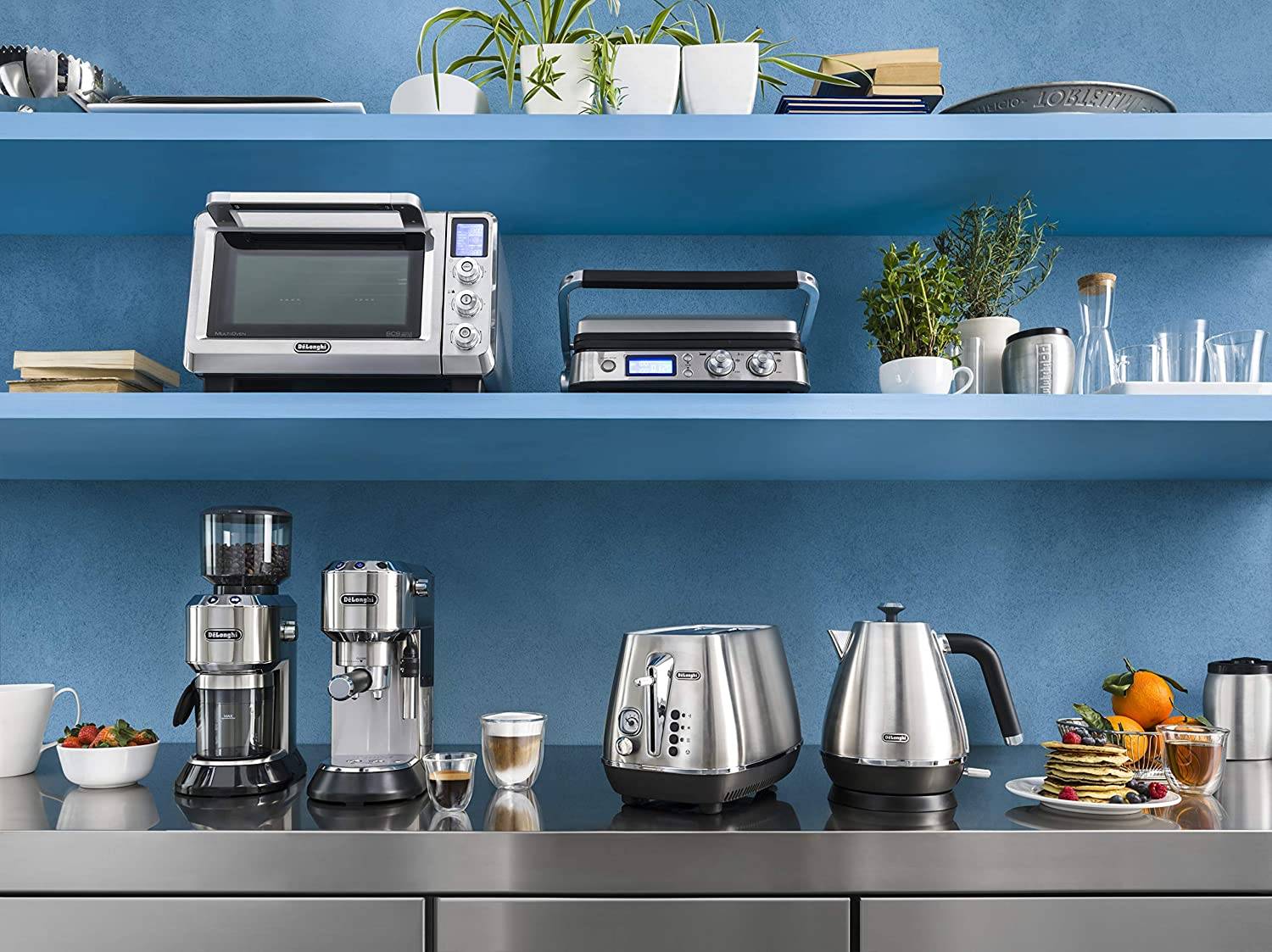 Delonghi Distinta X Kettle Toaster (Brushed Metal) KBI2001.M CTI2103.M