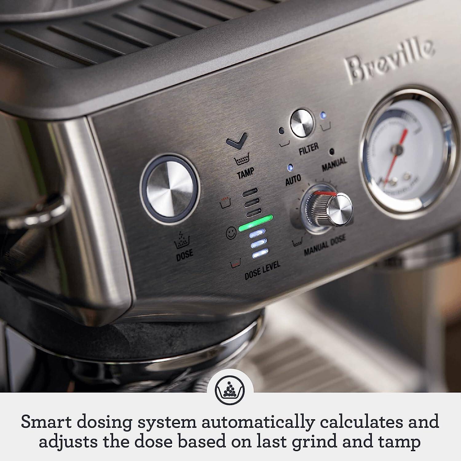 Breville Barista Express Impress Espresso Coffee Machine BES876 (Silver)